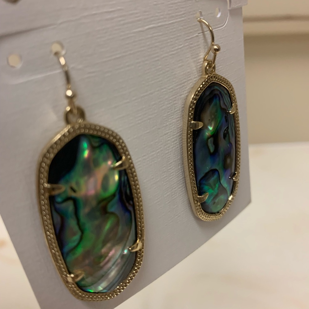 Kendra Scott earrings with blue and green tones - Picture 3 of 10